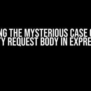 Solving the Mysterious Case of the Empty Request Body in Express.js