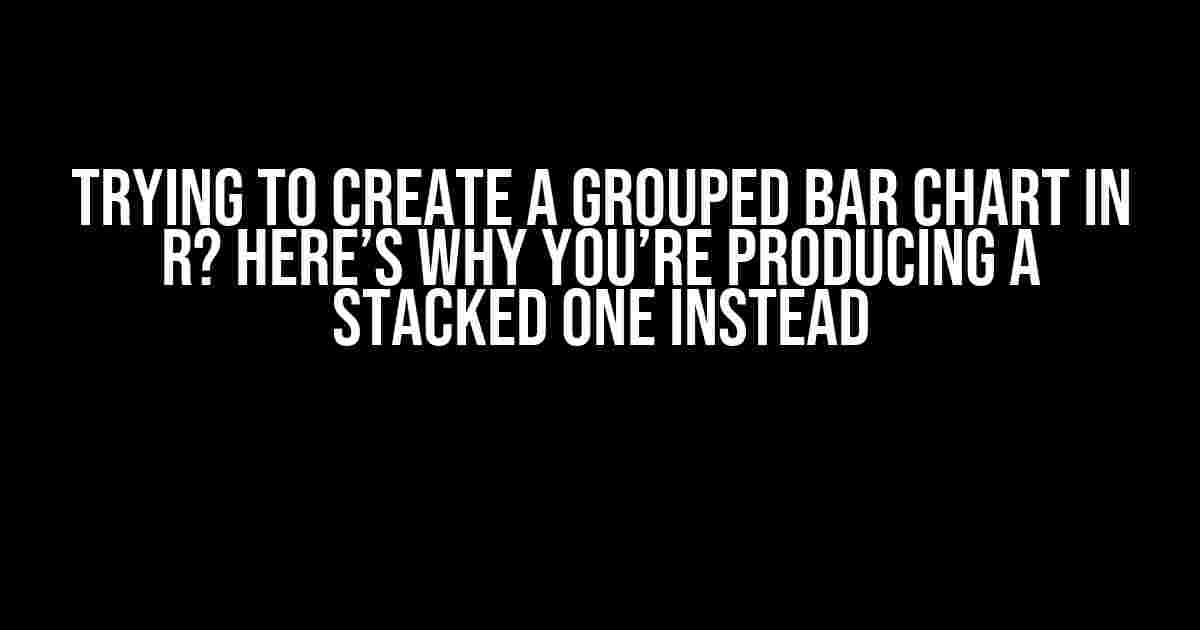 Trying to Create a Grouped Bar Chart in R? Here’s Why You’re Producing a Stacked One Instead