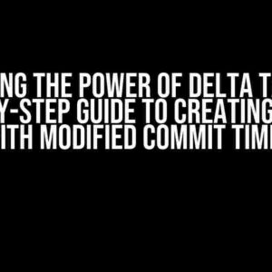 Unlocking the Power of Delta Tables: A Step-by-Step Guide to Creating a Deep Copy with Modified Commit Timestamp